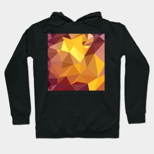 Golden Poppy Yellow Abstract Low Polygon Background Hoodie